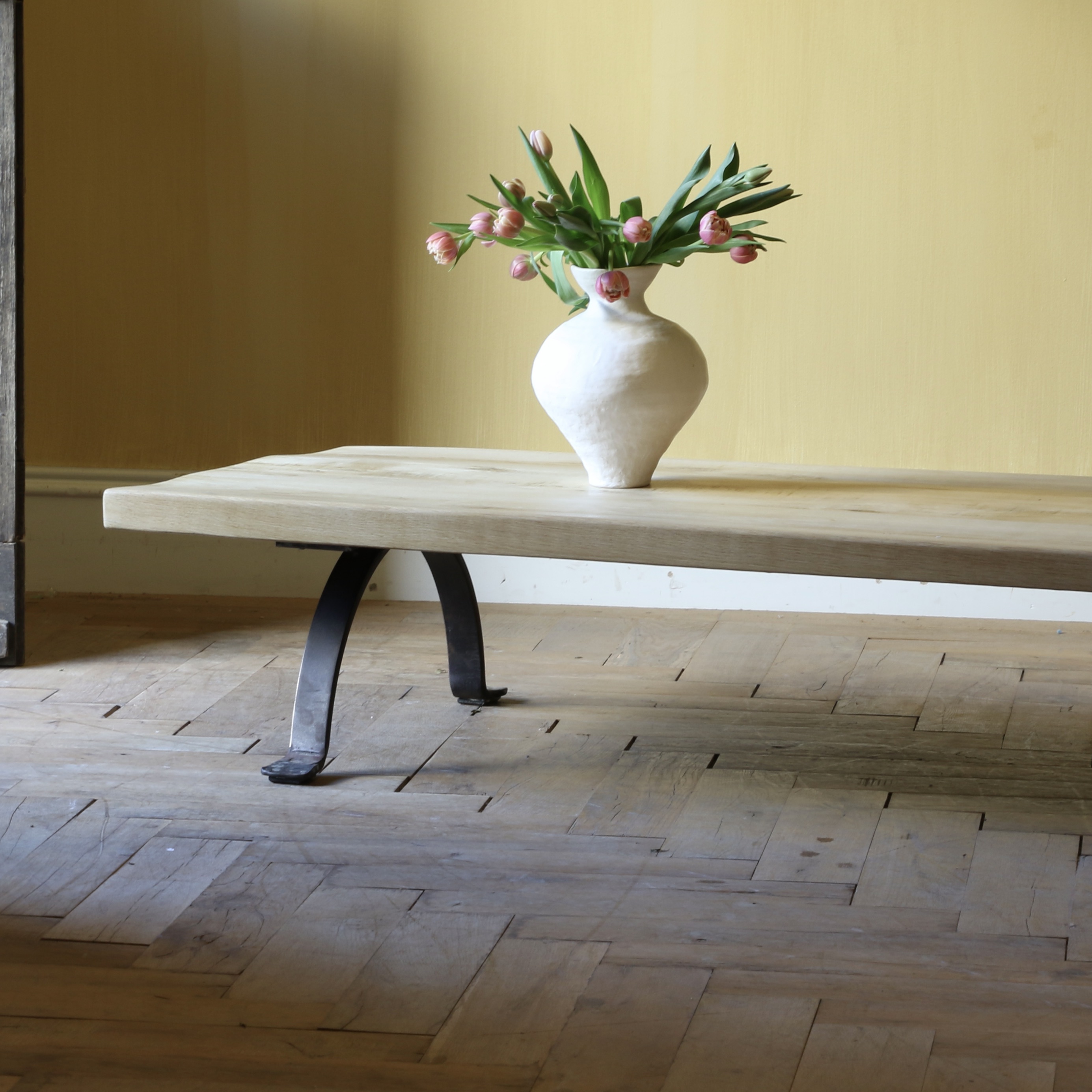 Wabi Sabi Coffee Table with Iron Legs